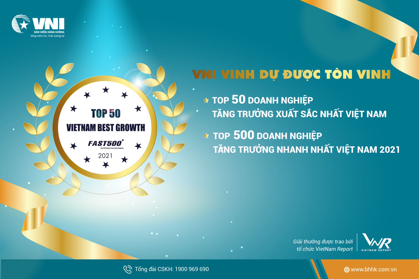 VNI: TOP 50 doanh nghiệp tăng trưởng xuất sắc nhất Việt Nam